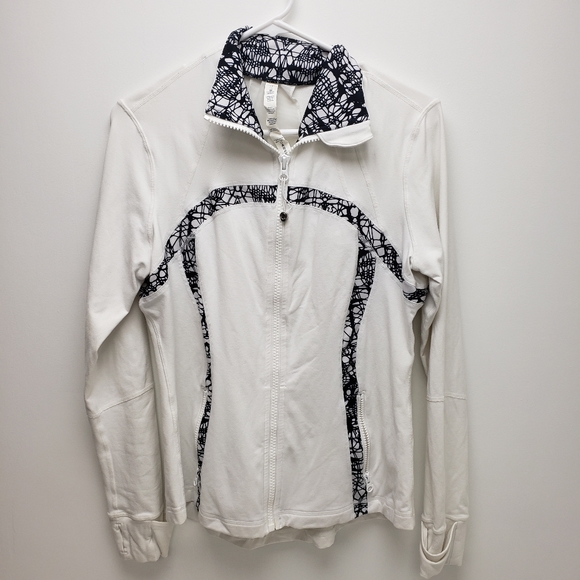Lululemon Define Jacket Brushed White / White Black Glacier Lace Size 12 - Picture 5 of 16